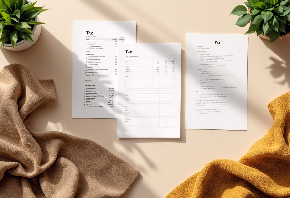 image of accounting tools and documents at an accountant & cpa firm