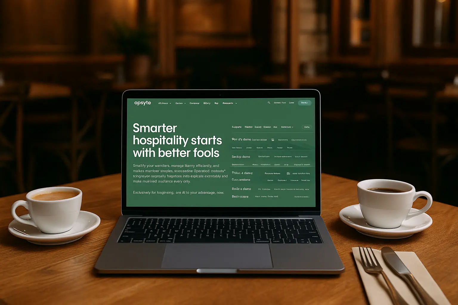 Opsyte software for hospitality