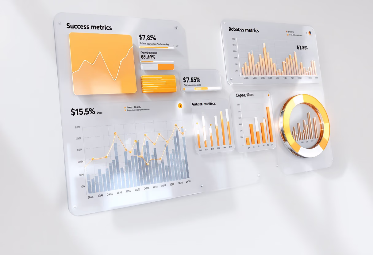 image of success metrics in chart form (for a ai robotics and automation)