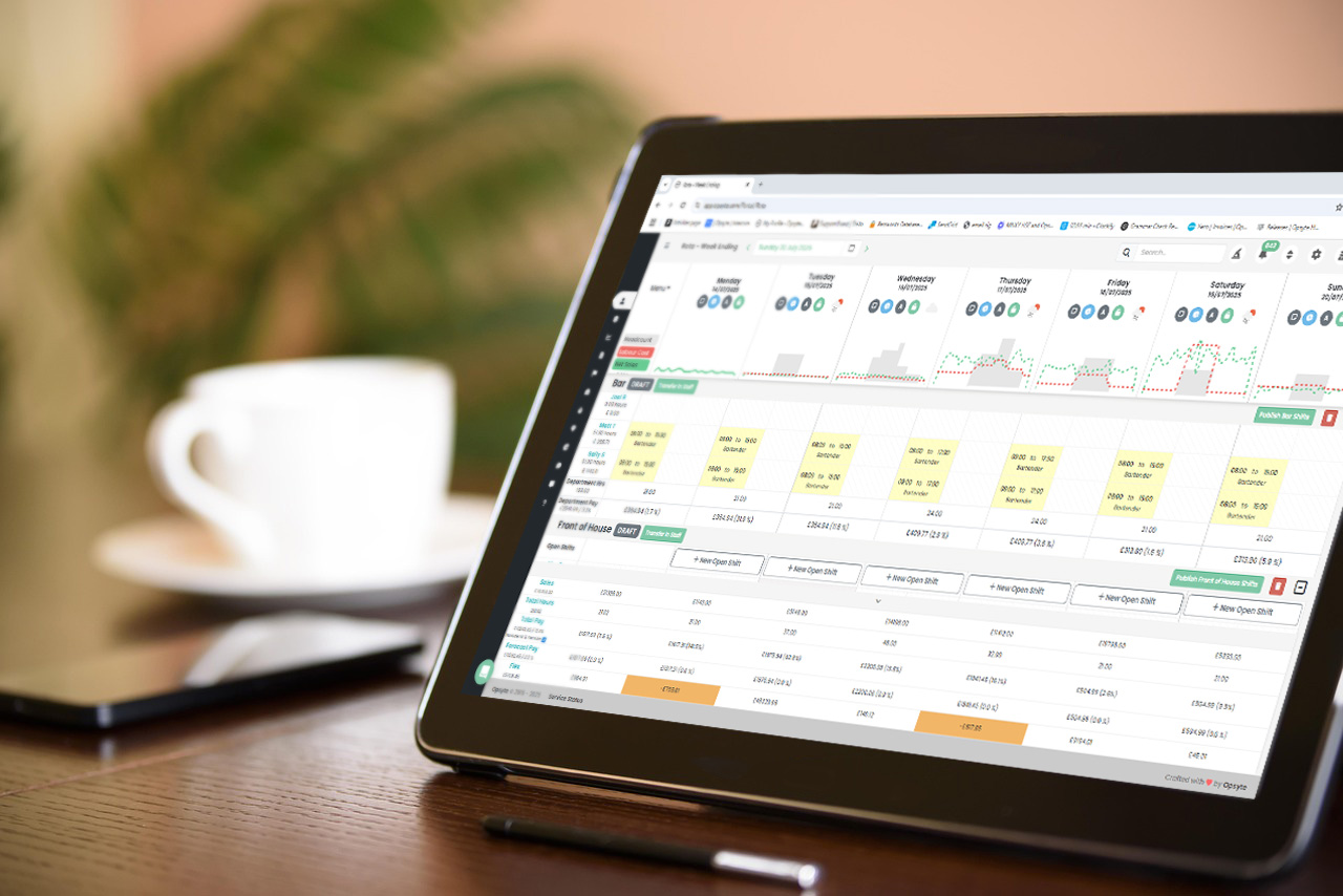 [interface] screenshot of core features (for a restaurant software system)